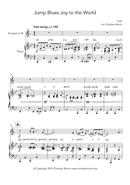 Jump Blues Joy to the World (arr. Hoopla Sheet Music)