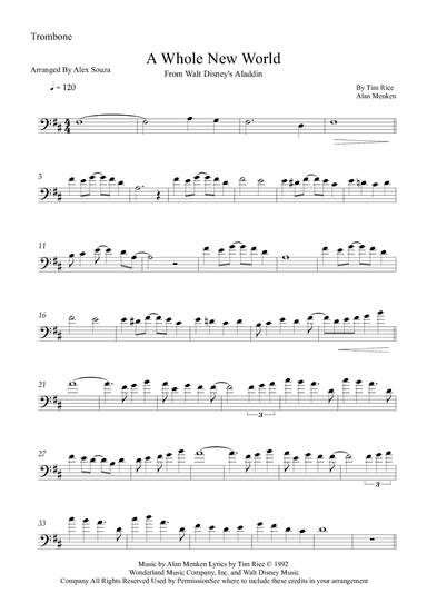 A Whole New World (reprise) (arr. Alex Souza)