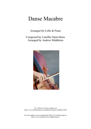 Danse Macabre arranged for Cello and Piano (arr. Andrew Middleton)