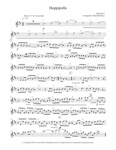Hoppipolla (arr. Mitchell Drury)