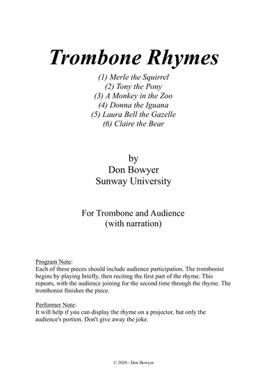 Trombone Rhymes