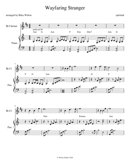 Wayfaring Stranger (arr. Beka Wilson)