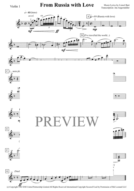 From Russia With Love (arr. Jan Angermüller)