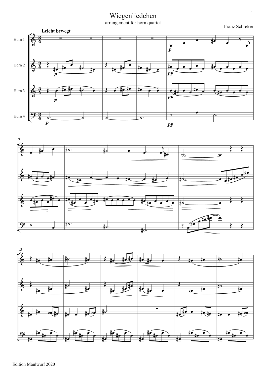 Lullaby (arr. Edition Maulwurf)