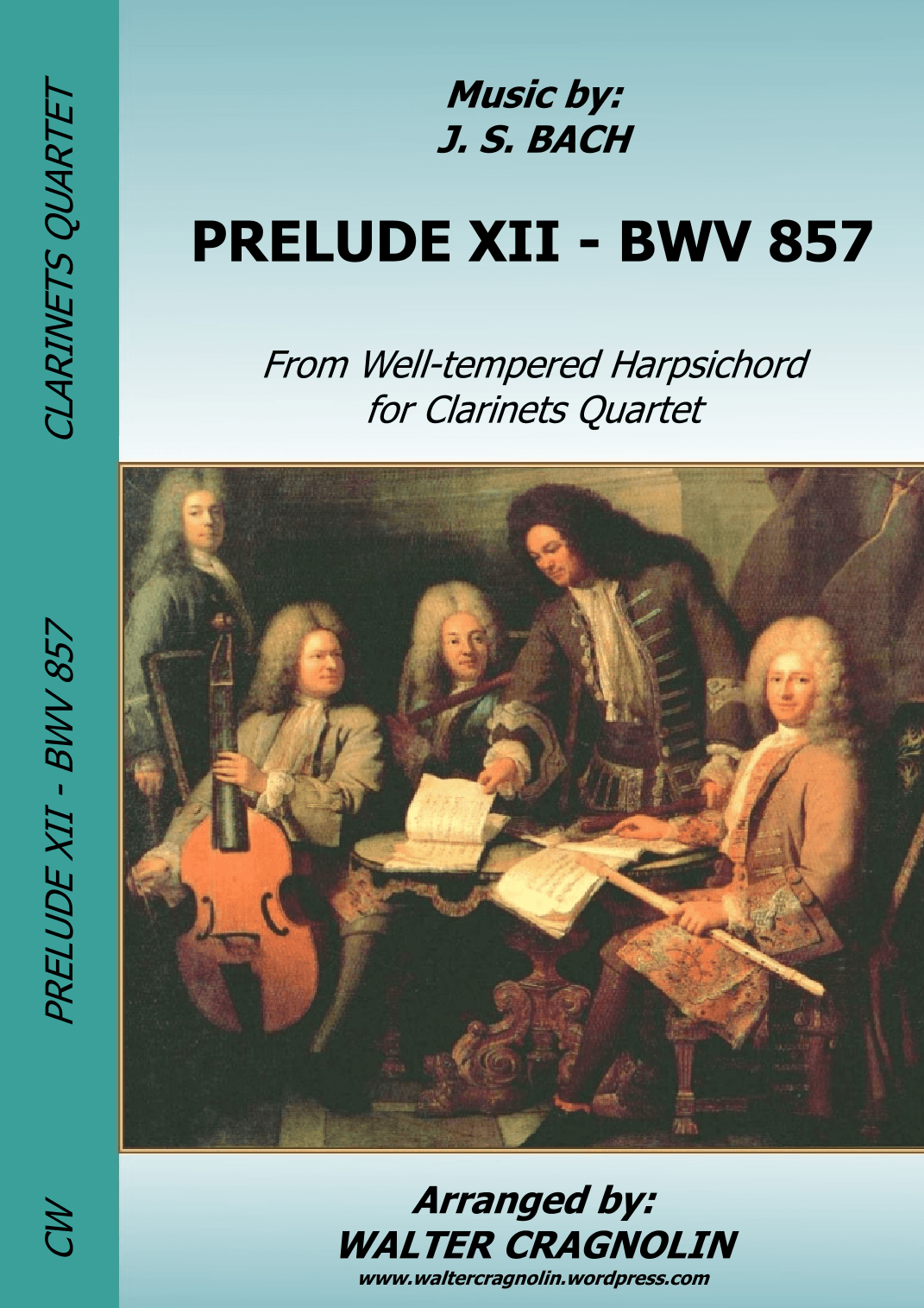 PRELUDE XII BWV 857 for Clarinets Quartet (arr. Walter Cragnolin)