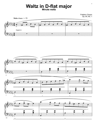 Waltz in D-flat major, Op. 64, No. 1 (Minute waltz) (arr. Music Merchant)