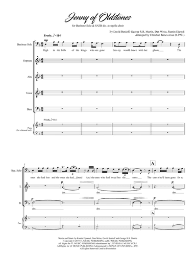 Jenny Of Oldstones (arr. Christian James Jesse)