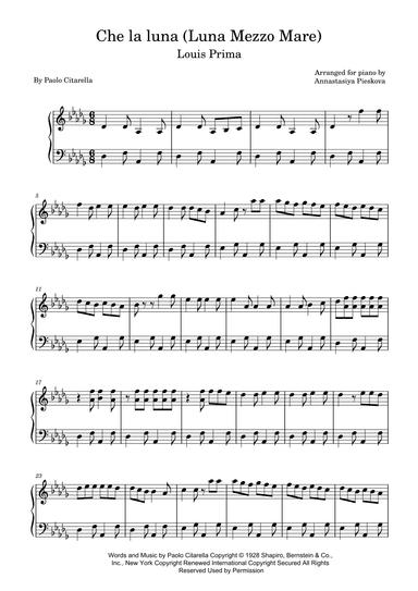 Luna Mezzo Mare (arr. Annastasiya Pieskova)