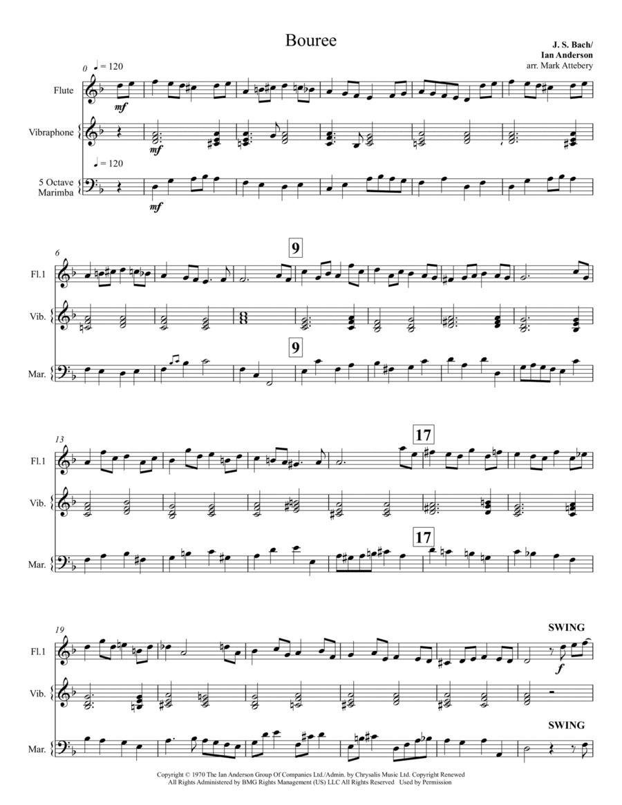 Bouree (arr. Mark Attebery)