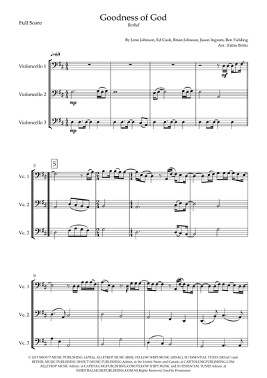 Goodness Of God (arr. Fabio Britto)