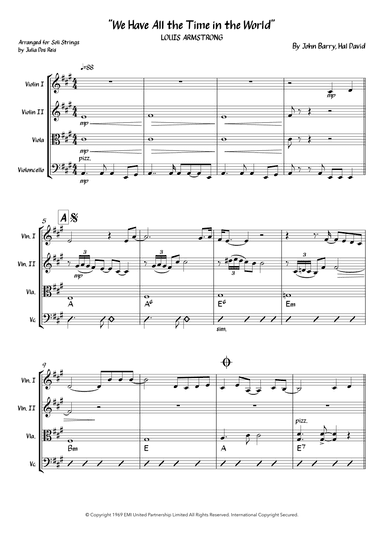 We Have All The Time In The World (arr. Julia Dos Reis)