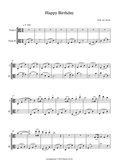 Happy Birthday (arr. James Scott)