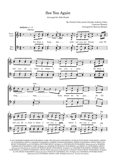 See You Again (arr. Rowena Harper)