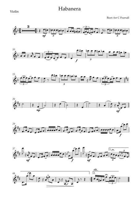 Bizet - Habanera Violin & cello Duo (arr. Caroline Pearsall)