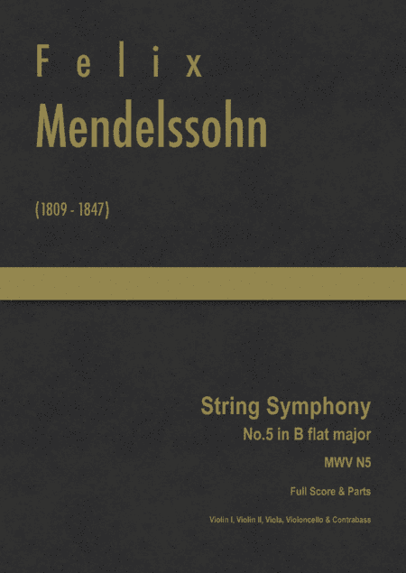 Mendelssohn - String Symphony No.5 in B flat major, MWV N 5 (arr. J.G. Cucó Barber)
