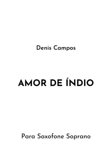 Amor De Indio (indian Love) (arr. Jireh J.)