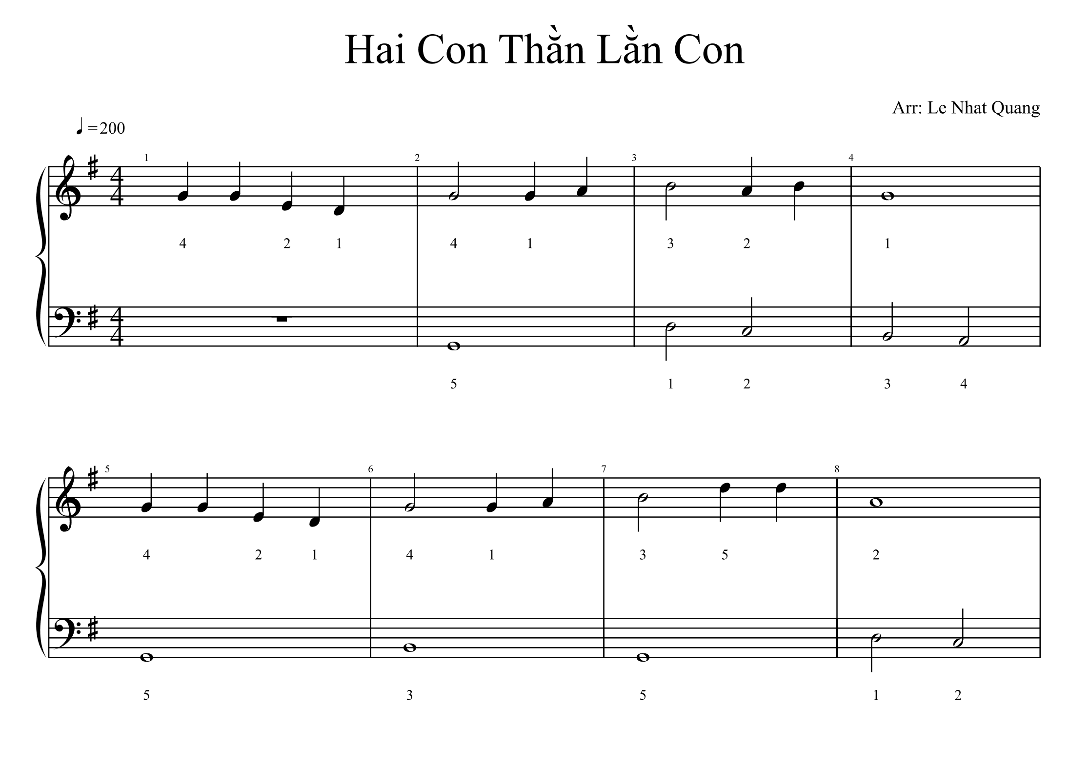2 CON TH?N L?N CON (arr. Le Nhat Quang)