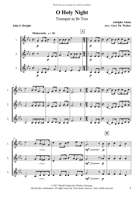 O Holy Night (arr. Gert Th. Walter)