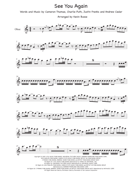 See You Again from FURIOUS 7 (arr. Kevin Busse)