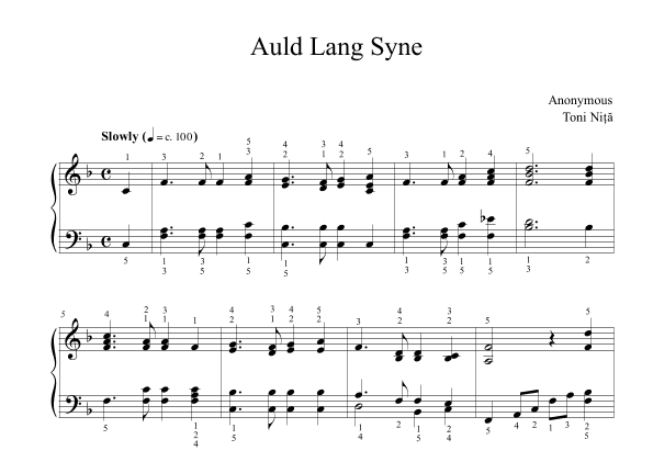 Auld Lang Syne (arr. Toni Nita)