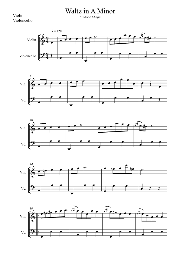 Waltz in A Minor (Chopin) (arr. Wesley S. SIlva)