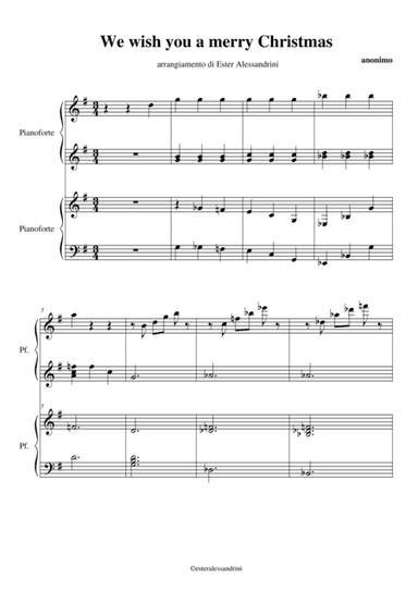 We wish you a merry Christmas. Piano 4 hands