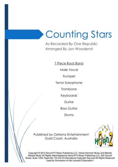 Counting Stars (arr. Jon Woodend)