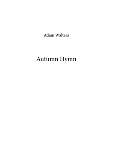 Autumn Hymn