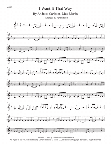I Want It That Way (arr. Kevin Busse)