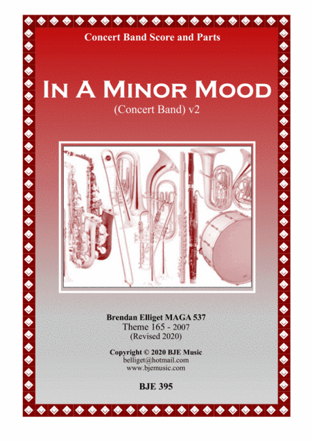 In A Minor Mood v2 - Concert Band Score and Parts PDF