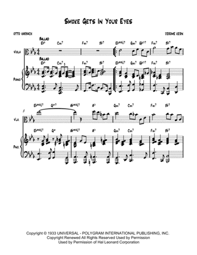 Smoke Gets In Your Eyes (arr. Nick Lacanski)