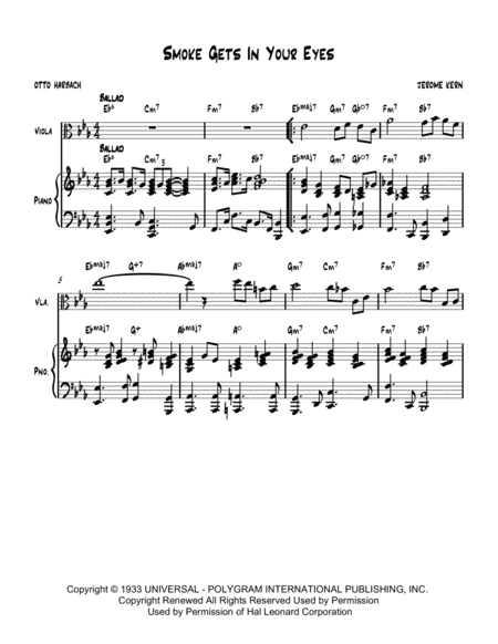 Smoke Gets In Your Eyes (arr. Nick Lacanski)