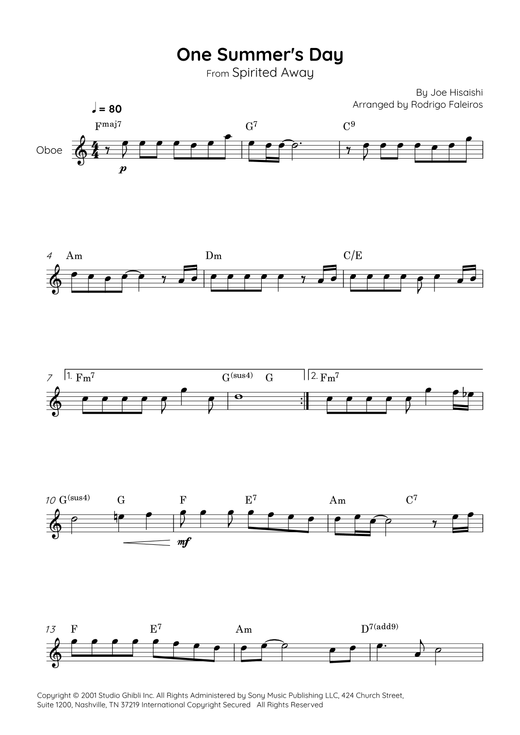 One Summer's Day (arr. Rodrigo Faleiros)