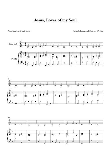 Jesus, Lover of my Soul (arr. André Nusa)