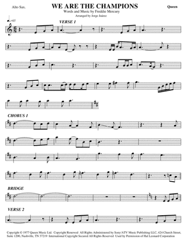 We Are The Champions (arr. Jorge Juárez)
