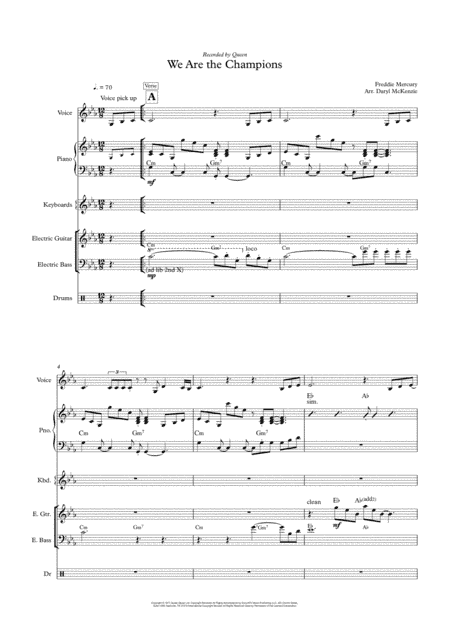 We Are The Champions (arr. Daryl McKenzie)