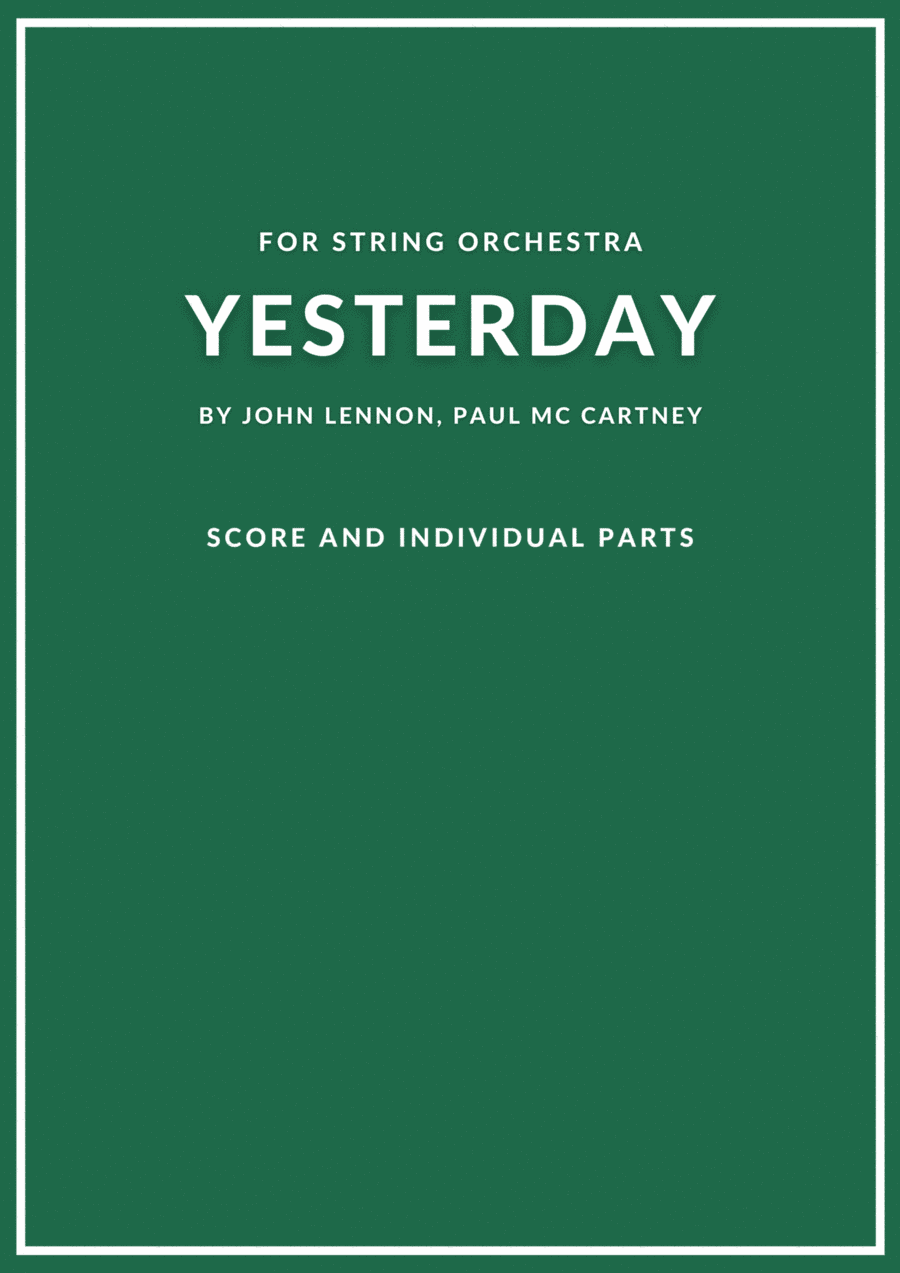 Yesterday (arr. Douglas Wattson)