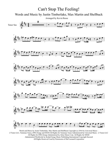 Can't Stop The Feeling  from TROLLS (arr. Kevin Busse)