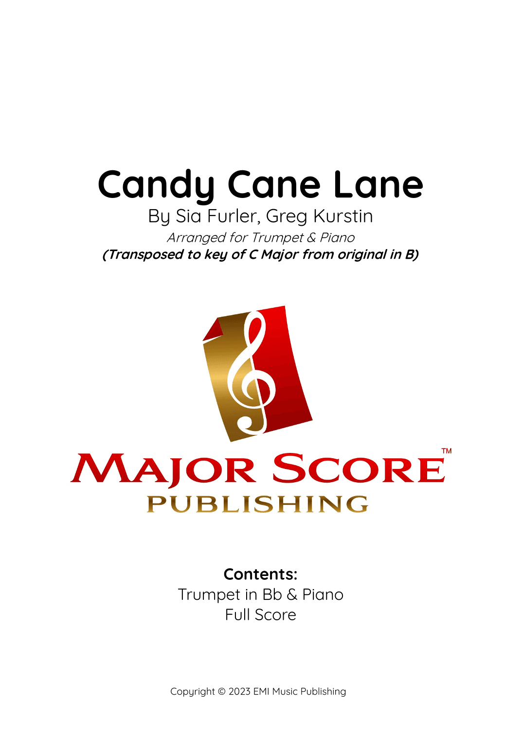 Candy Cane Lane (arr. MAJOR SCORE PUBLISHING TM.)