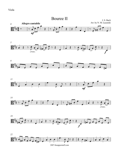 Bouree II (arr. Nick Lacanski)