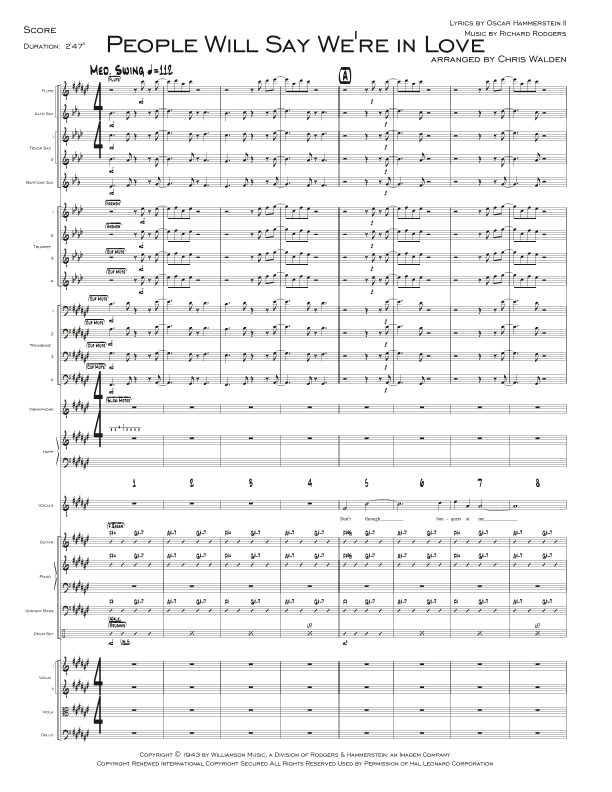 People Will Say We're In Love (arr. Chris Walden)