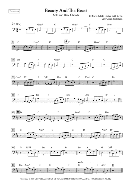 Beauty And The Beast (arr. ACT Bortolucci)