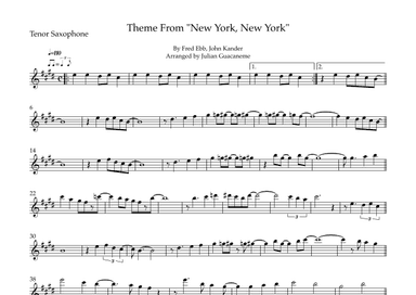 Theme From "new York, New York" (arr. Julian Guacaneme)