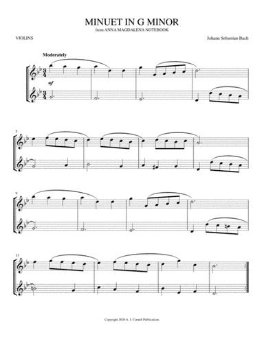 Minuet in G Minor (from Anna Magdalena Notebook) (arr. Mark Phillips)