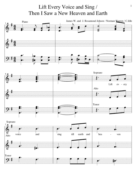Lift Every Voice / Then I Saw A New Heaven And Earth (arr. Gina C.)