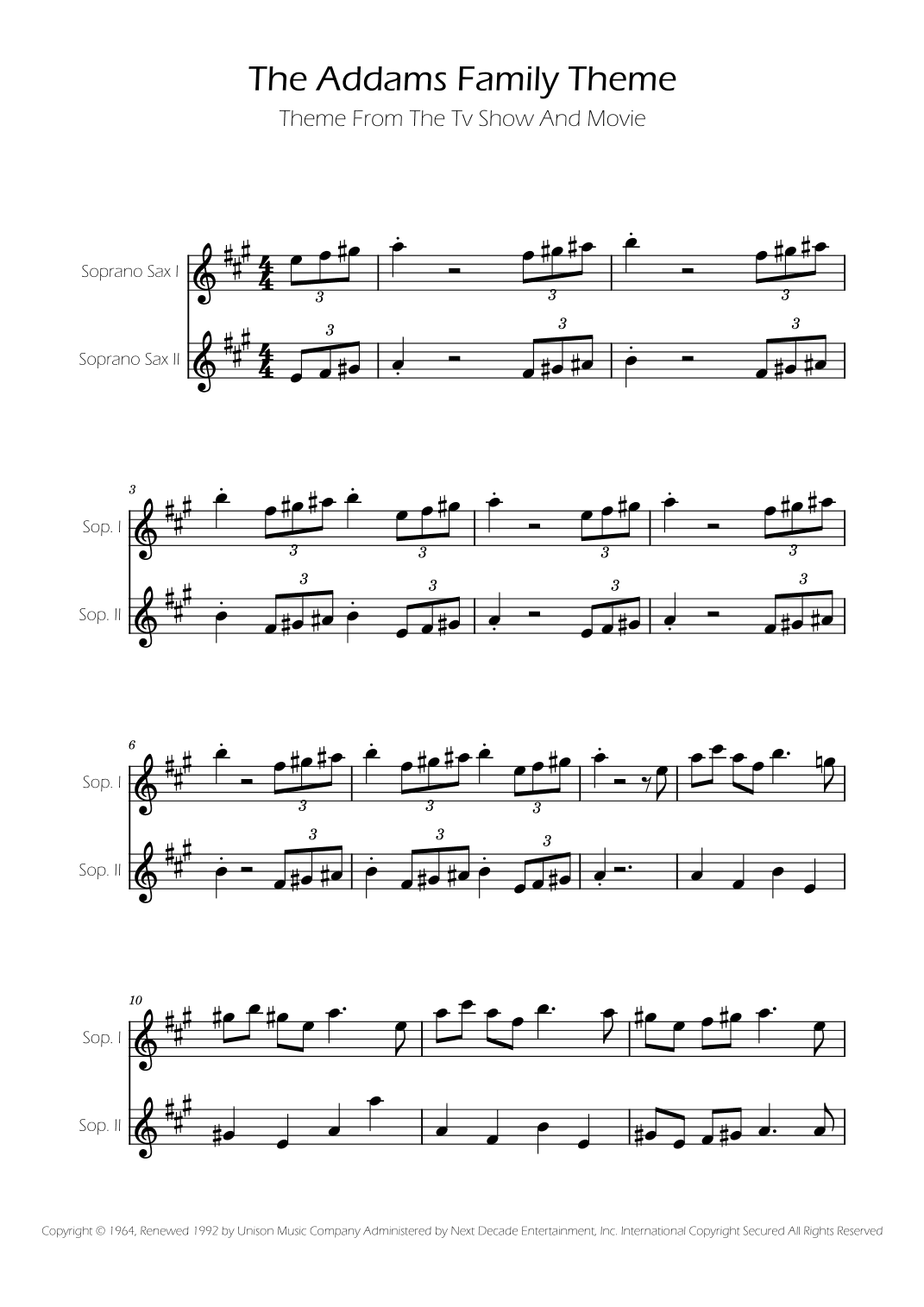 Addams Family Theme (arr. Ygor Nunes)