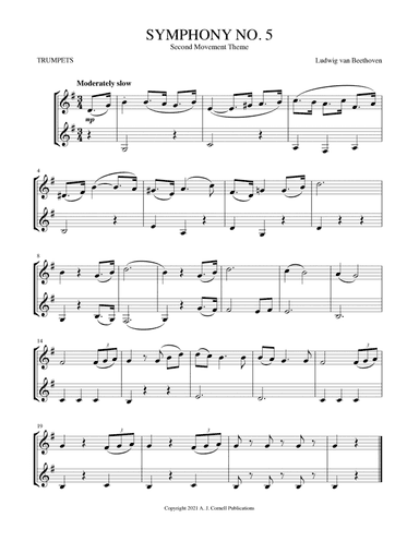 Symphony No. 5, Second Movement Theme (arr. Mark Phillips)