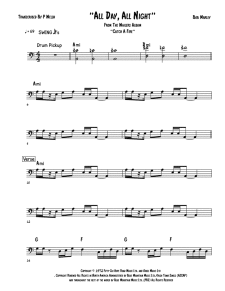 All Day All Night (arr. P Welsh)