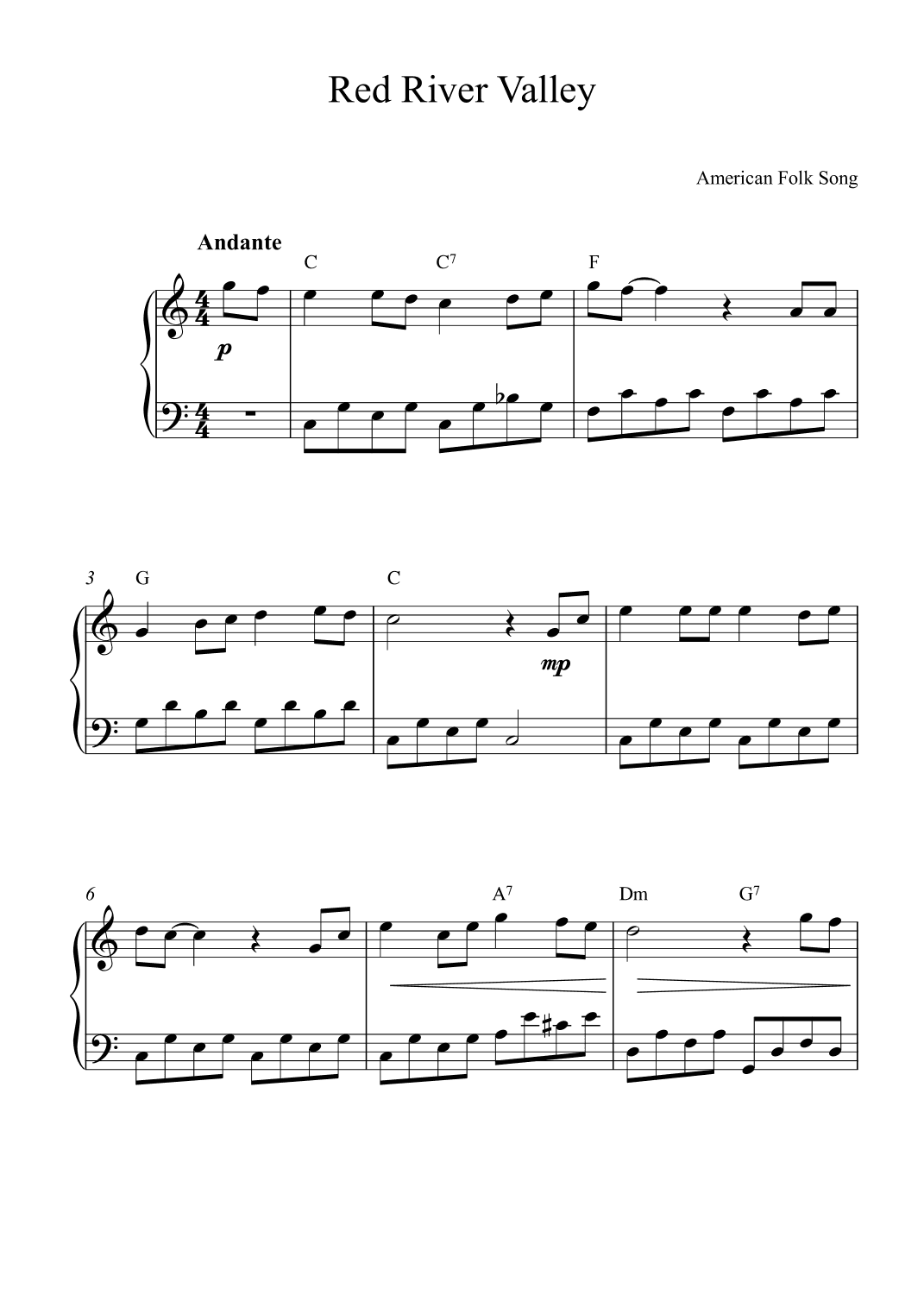 Red River Valley (arr. Kaiserin Rebecca)