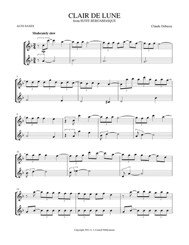 Clair de lune (from Suite Bergamasque) (arr. Mark Phillips)